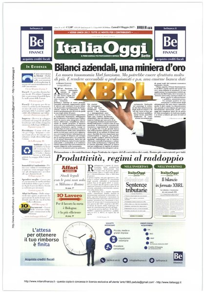 Italia oggi : quotidiano di economia finanza e politica